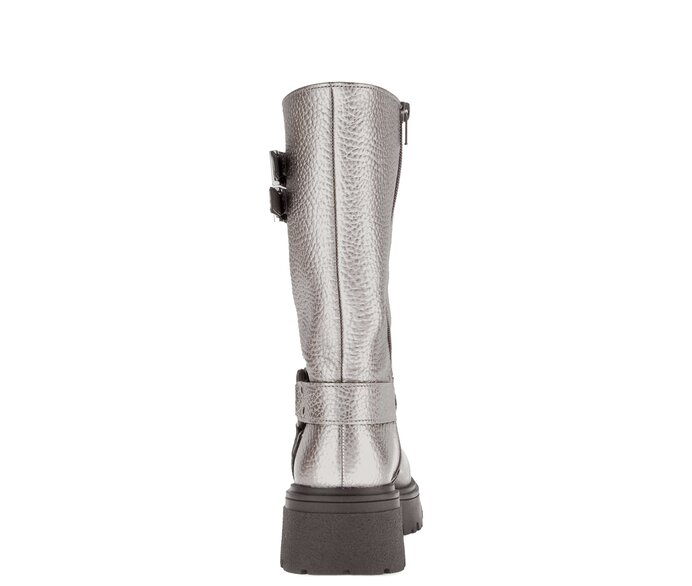 Gabor Damen  Biker Boots Grau - Effektleder