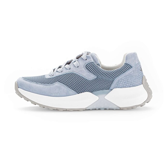 Gabor Damen Sneaker Low Blau - Materialmix Leder/Lederimitat