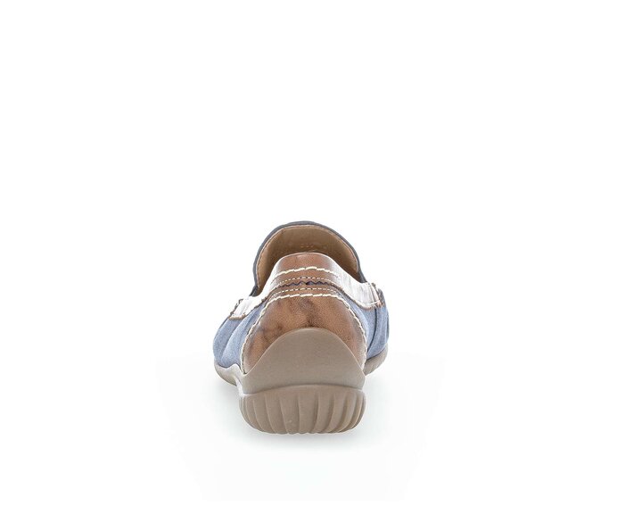 Gabor Damen  Mokassin Blau - Materialmix Leder