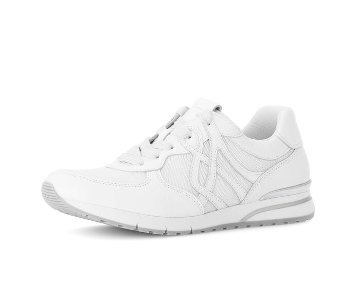 Gabor Damen  Sneaker Low Weiß - Materialmix Leder/Lederimitat