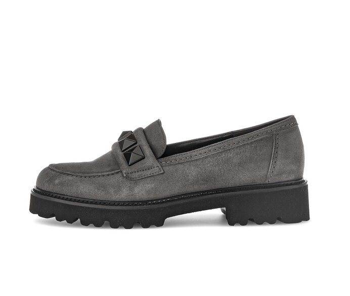 Gabor Damen Loafer Grau - Rauleder