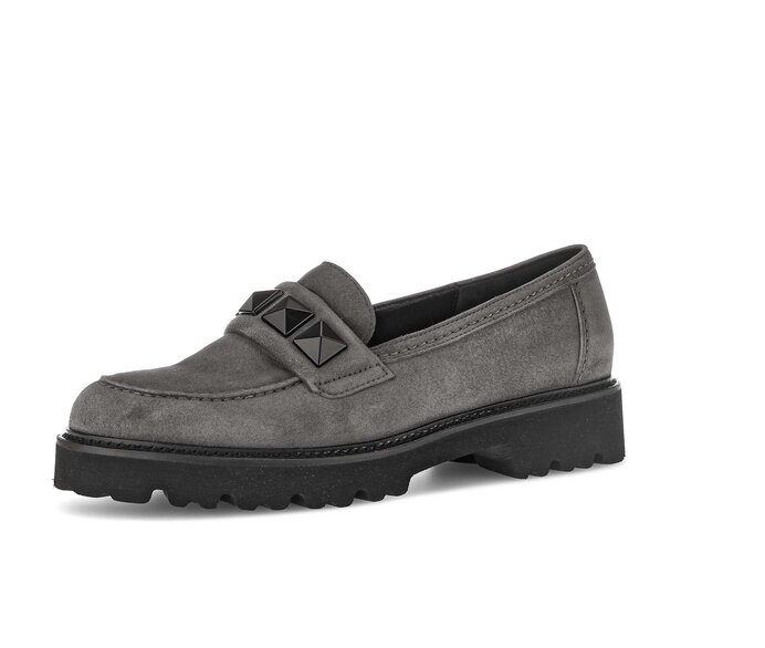 Gabor Damen  Loafer Grau - Rauleder
