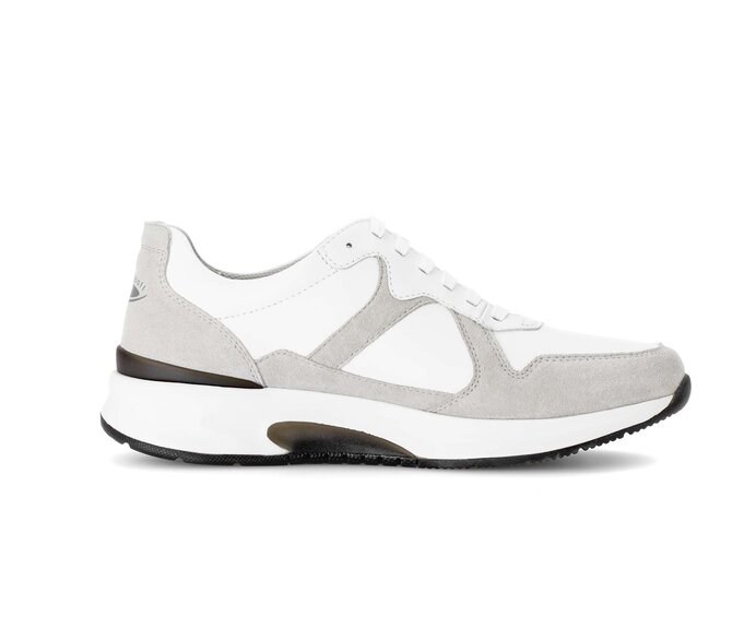 Gabor Herren Rollingsoft Sneaker Low Weiß - Materialmix Leder
