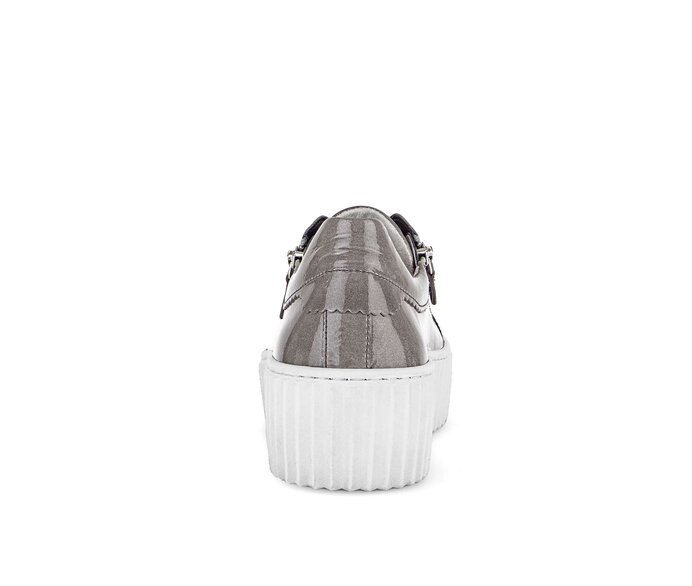 Gabor Damen  Sneaker Low Grau - Lackleder