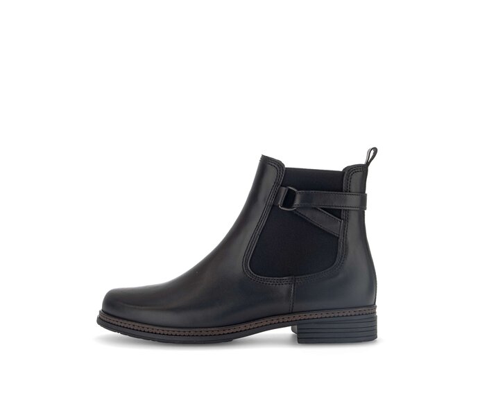 Gabor Damen Chelsea Boot Schwarz - Glattleder