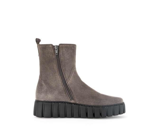 Gabor Damen  Plateau Stiefelette Grau - Rauleder