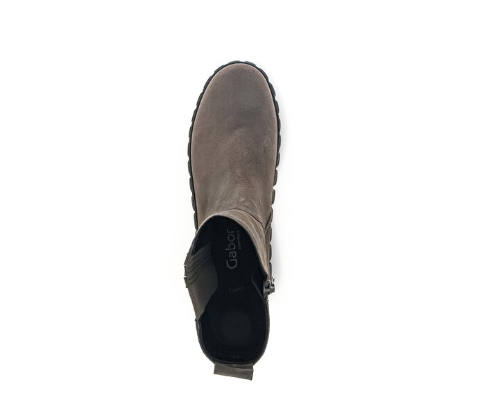 Gabor Damen  Plateau Stiefelette Grau - Rauleder
