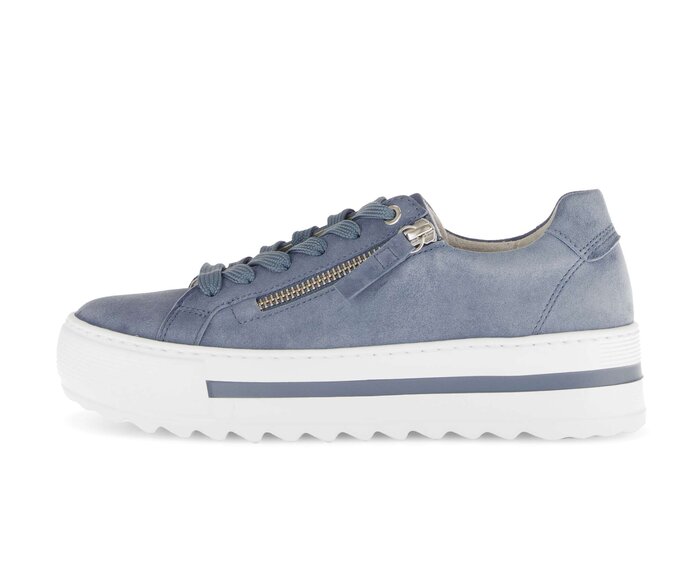 Gabor Damen Sneaker Low Blau - Rauleder