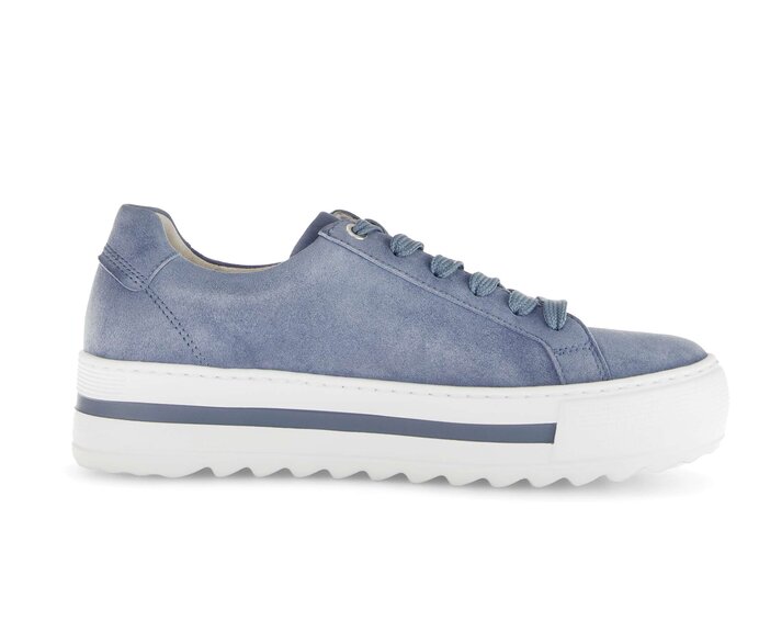 Gabor Damen  Sneaker Low Blau - Rauleder