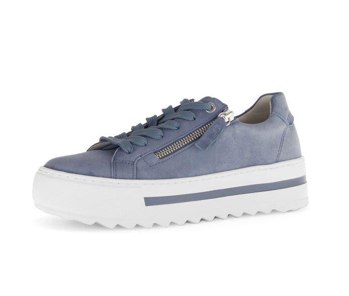 Gabor Damen  Sneaker Low Blau - Rauleder