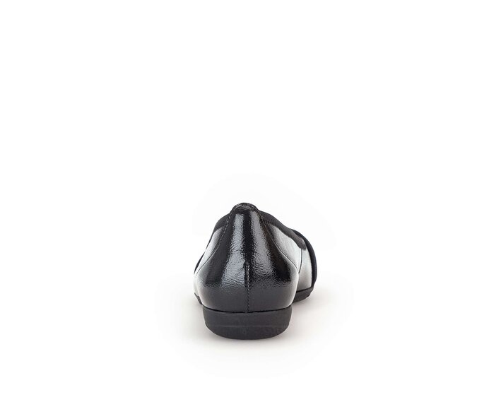 Gabor Damen  Sportliche Ballerina Schwarz - Lackleder