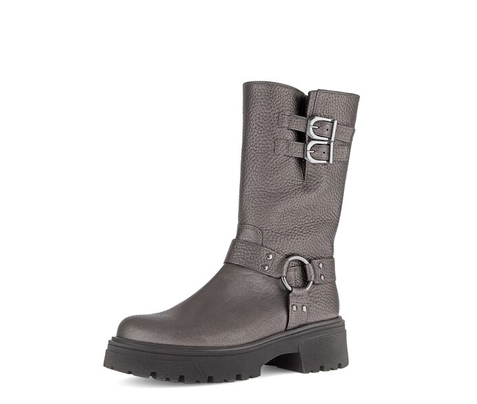 Gabor Damen  Biker Boots Bronze - Effektleder