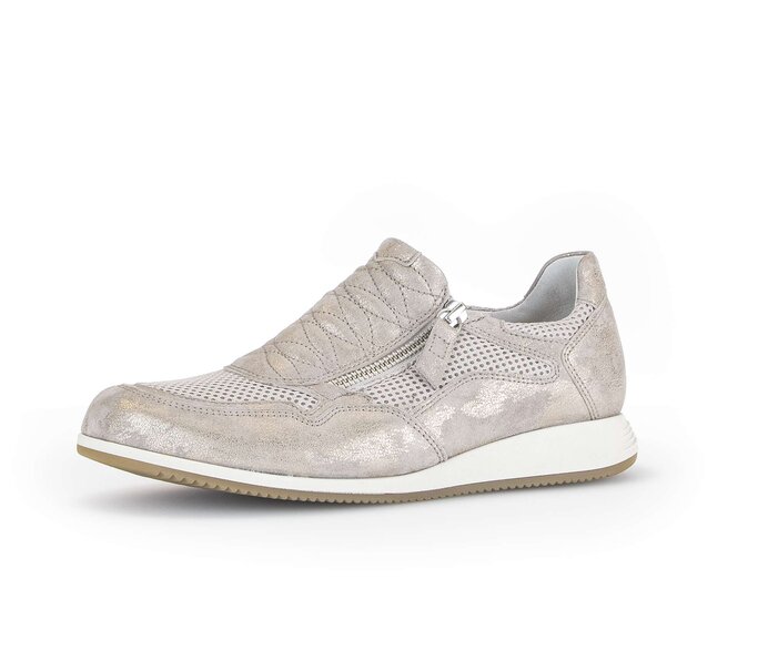 Gabor Damen  Sneaker Low Beige - Materialmix Leder/Lederimitat