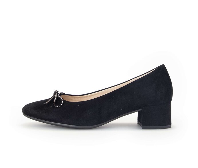 Gabor Damen Eleganter Pumps Schwarz - Rauleder