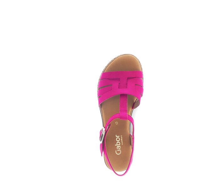 Gabor Damen  Riemchensandale Pink - Rauleder