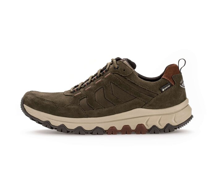 Gabor Herren Rollingsoft Sneaker Low Grün - Materialmix Leder/Textil