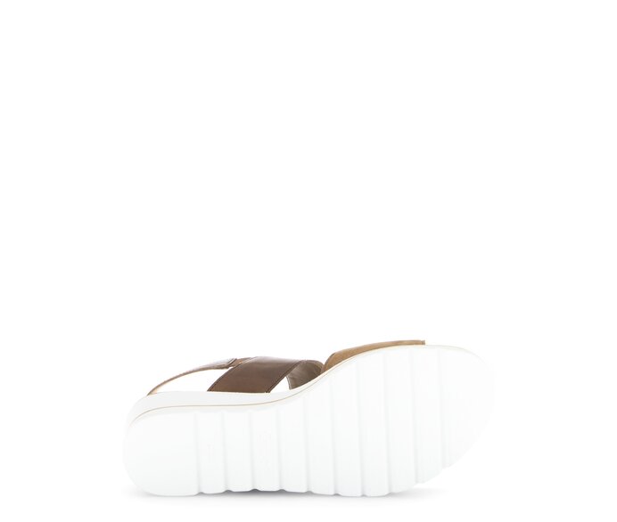 Gabor Damen  Plateau Sandale Braun - Rauleder
