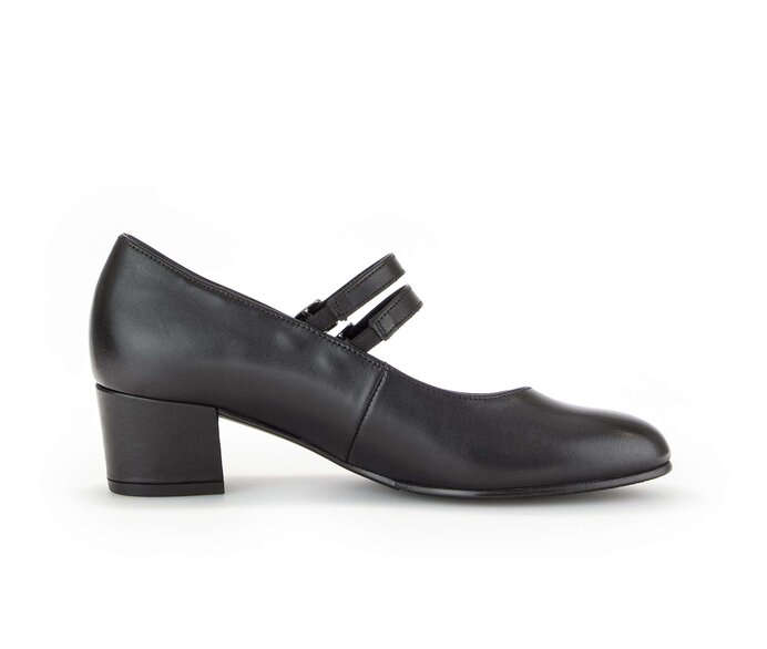 Gabor Damen  Spangenpumps Schwarz - Glattleder