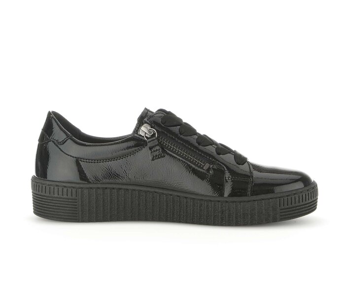 Gabor Damen  Sneaker Low Schwarz - Lackleder