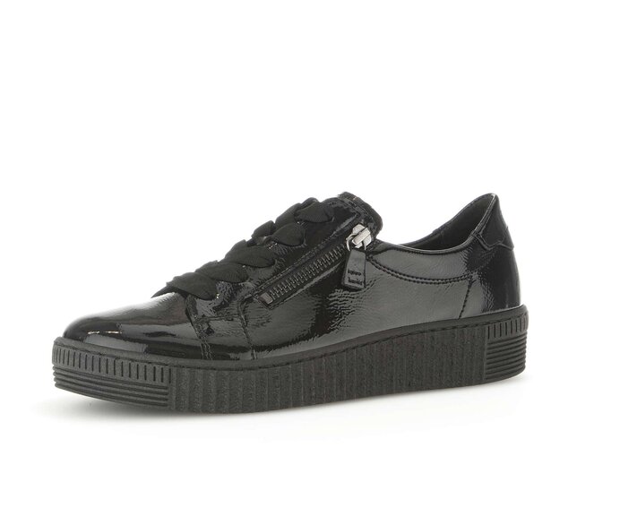 Gabor Damen  Sneaker Low Schwarz - Lackleder