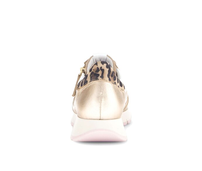 Gabor Damen  Sneaker Low Gold - Materialmix Leder