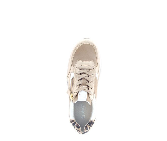 Gabor Damen  Sneaker Low Gold - Materialmix Leder
