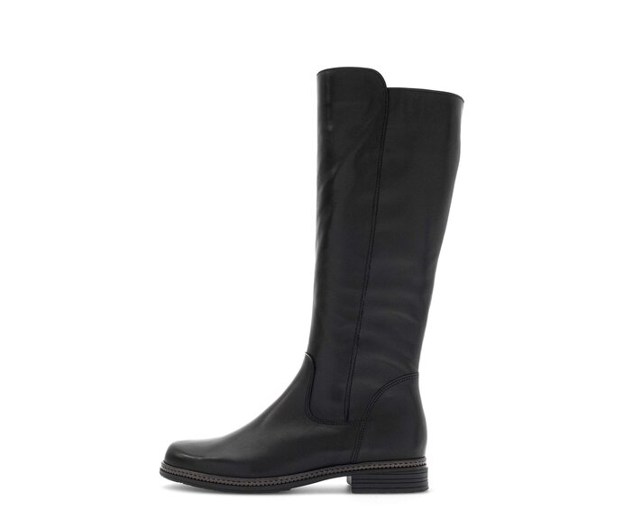 Gabor Damen Eleganter Stiefel Schwarz - Glattleder