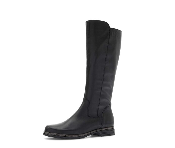 Gabor Damen  Eleganter Stiefel Schwarz - Glattleder