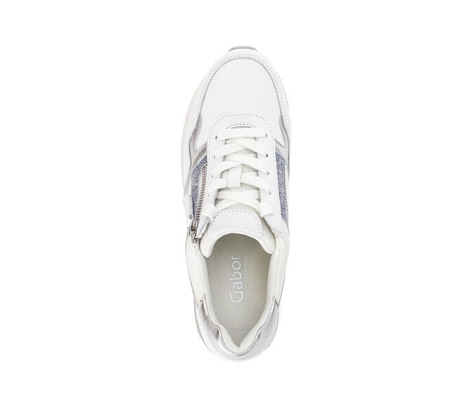 Gabor Damen  Sneaker Low Weiß - Materialmix Leder/Lederimitat