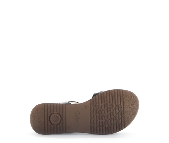 Gabor Damen  Plateau Sandale Schwarz - Glattleder