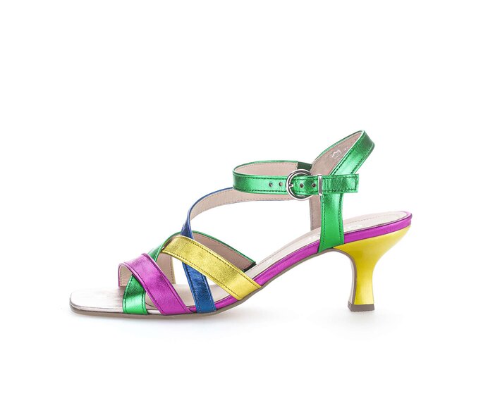 Gabor Damen Riemchensandale Multicolour - Effektleder