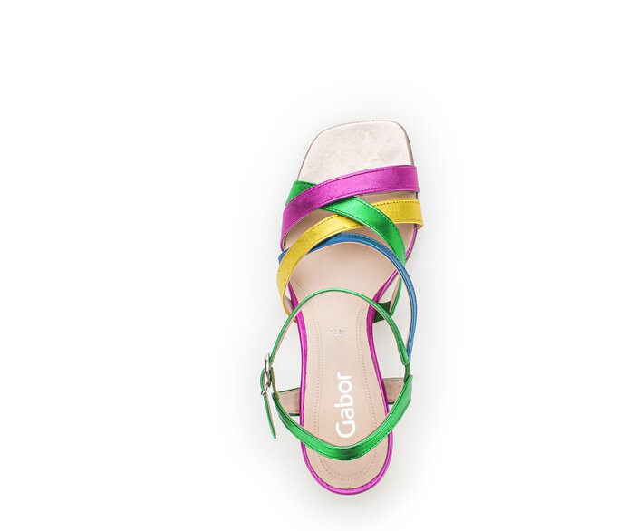 Gabor Damen  Riemchensandale Multicolour - Effektleder