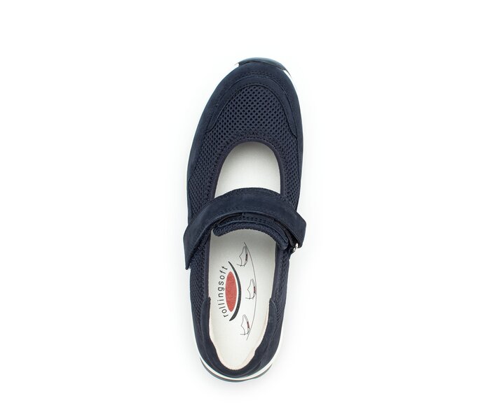 Gabor Damen  Sneaker Low Blau - Materialmix Leder/Lederimitat