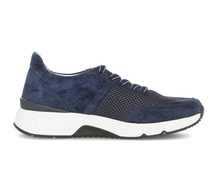 Gabor Damen  Sneaker Low Blau - Materialmix Leder/Lederimitat