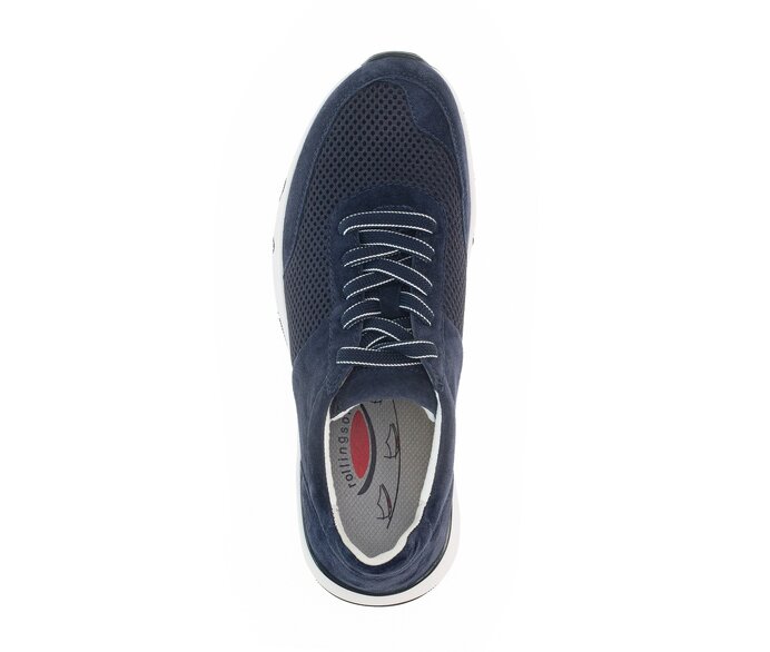 Gabor Damen  Sneaker Low Blau - Materialmix Leder/Lederimitat