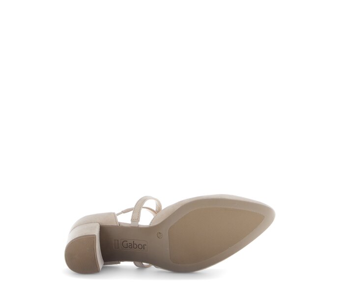 Gabor Damen  Spangenpumps Beige - Rauleder
