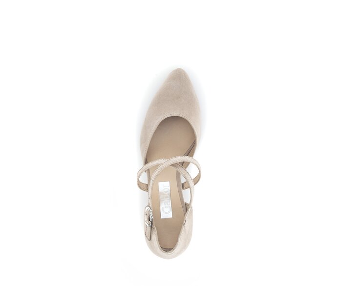 Gabor Damen  Spangenpumps Beige - Rauleder