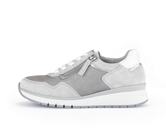 Gabor Damen Sneaker Low Grau - Materialmix Leder/Lederimitat