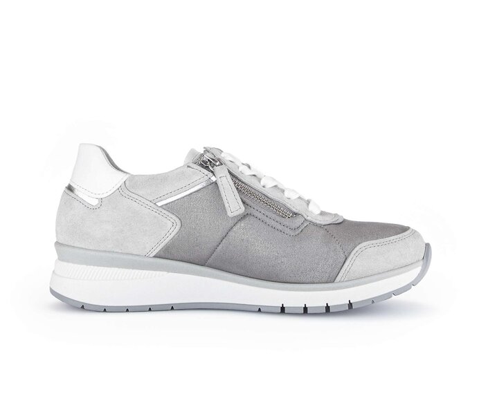 Gabor Damen  Sneaker Low Grau - Materialmix Leder/Lederimitat