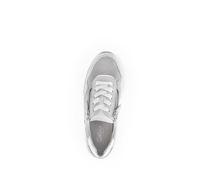 Gabor Damen  Sneaker Low Grau - Materialmix Leder/Lederimitat