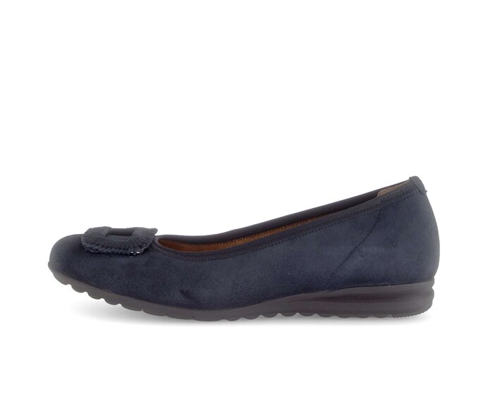 Gabor Damen Sportliche Ballerina Blau - Rauleder