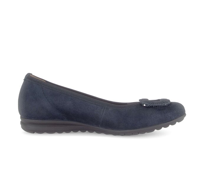 Gabor Damen  Sportliche Ballerina Blau - Rauleder