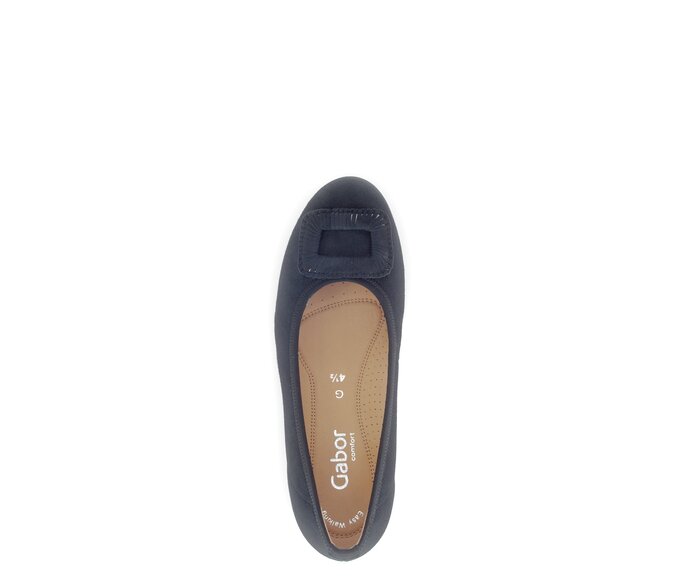Gabor Damen  Sportliche Ballerina Blau - Rauleder