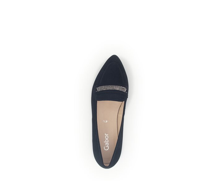 Gabor Damen  Eleganter Ballerina Schwarz - Rauleder
