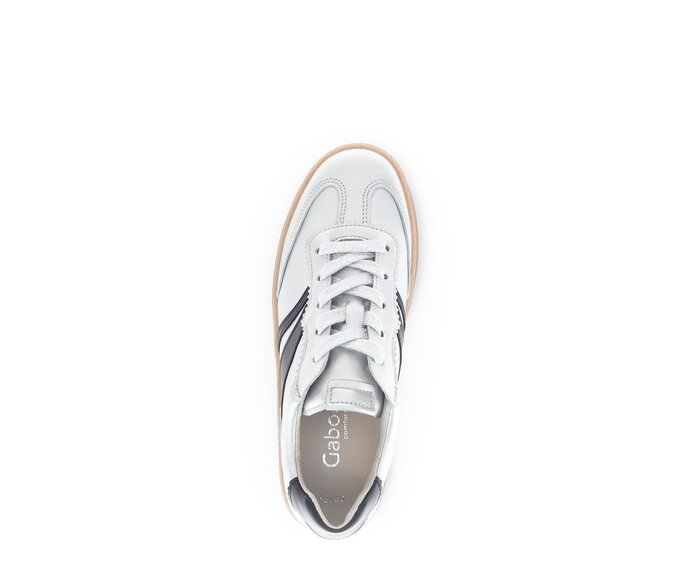 Gabor Damen  Sneaker Low Silber - Materialmix Leder