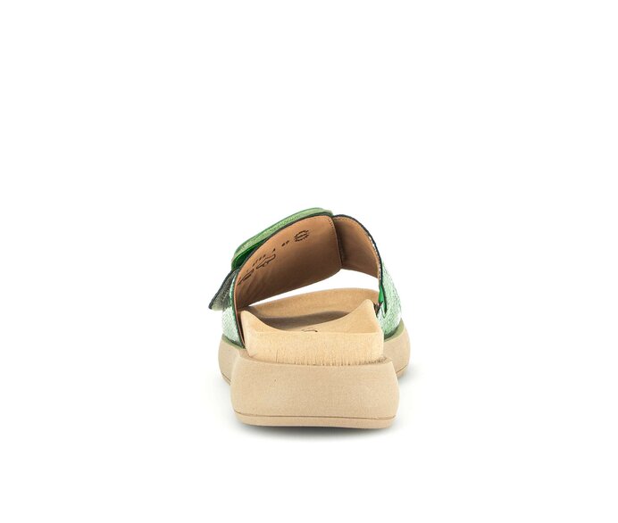Gabor Damen  Pantolette Grün - Materialmix Leder