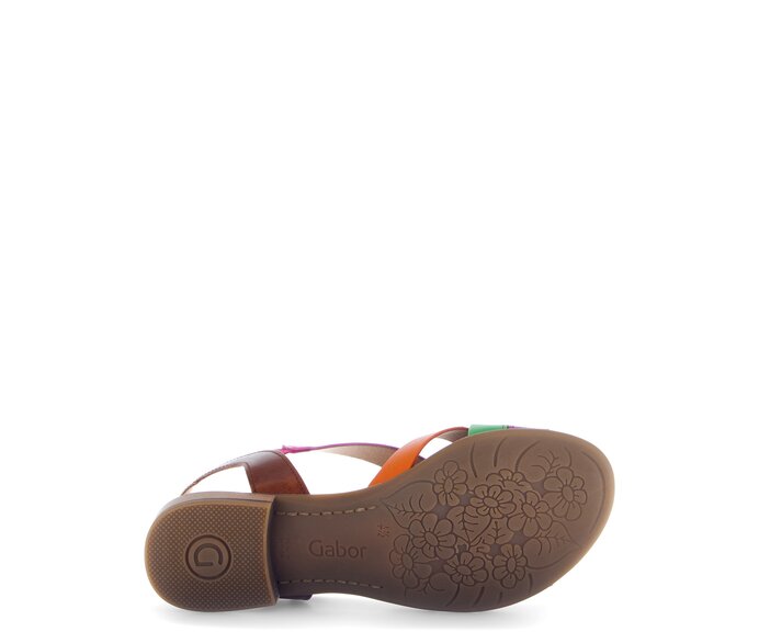 Gabor Damen  Riemchensandale Multicolour - Materialmix Leder