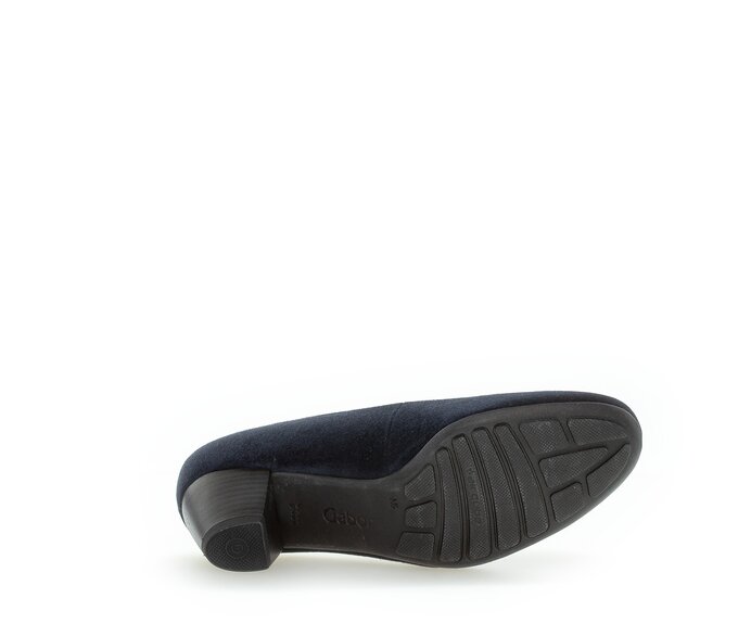 Gabor Damen  Eleganter Pumps Blau - Rauleder