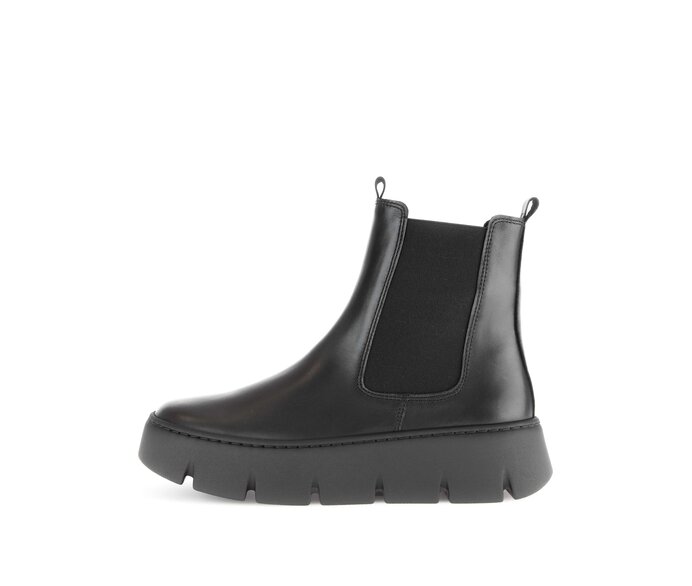 Gabor Damen Chelsea Boot Schwarz - Glattleder