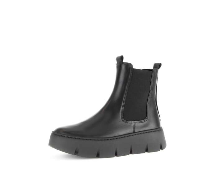 Gabor Damen  Chelsea Boot Schwarz - Glattleder